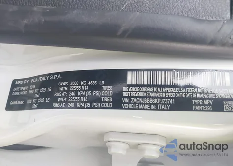 2019 Jeep Renegade Altitude 4X4 из США, поврежденный, VIN ZACNJBBB6KPJ73741